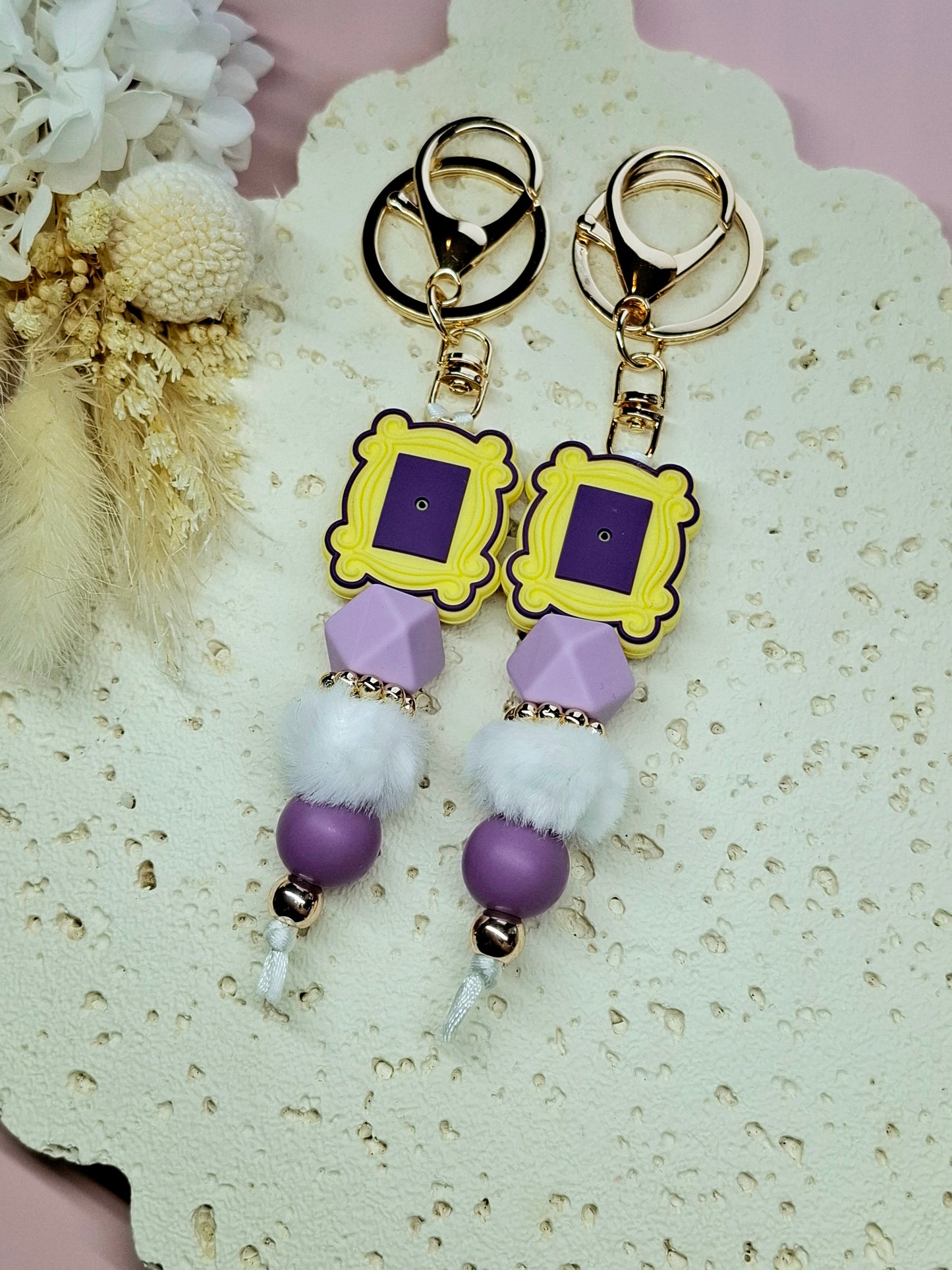 Gold Picture Frame Keychain