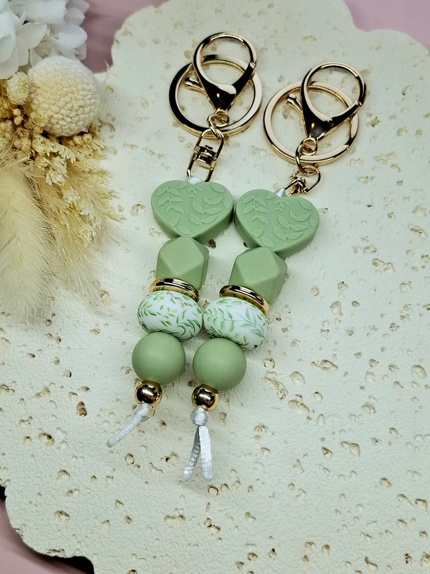 Sage Heart Keychain