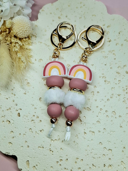Rose Rainbow Keychain